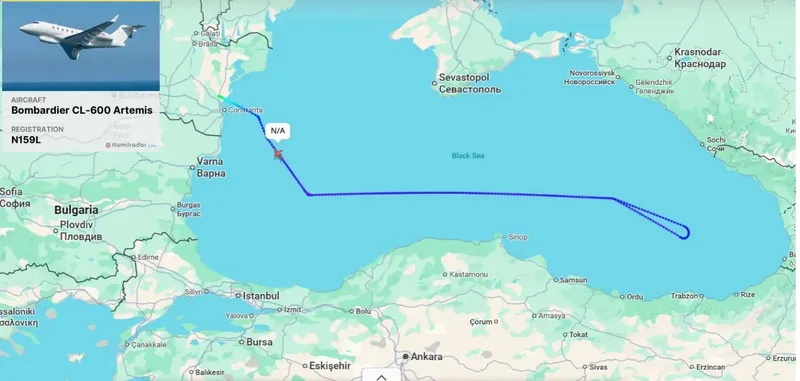 Zborurile NATO și SUA de colectare a informațiilor deasupra Mării Negre, frecvente - Foto: ItaMilRadar