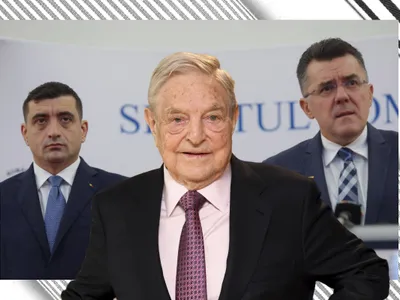George Simion, Soros și Dan Dungaciu - Foto: INQUAM PHOTOS / Octav Ganea