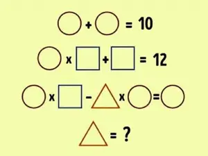 TEST de INTELIGENȚĂ Ce valoare numerică are triunghiul? Ai un IQ ridicat dacă rezolvi în 11 secunde - Foto: jagranjosh.com