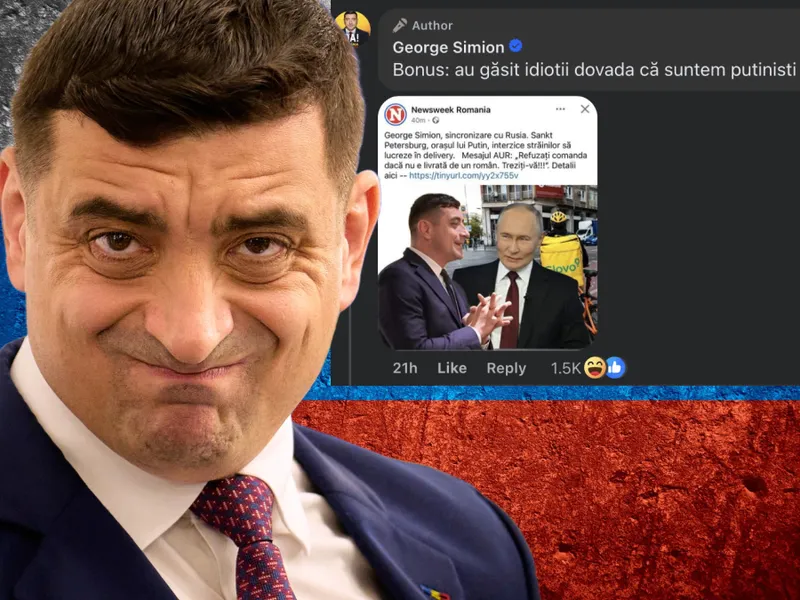 George Simion, supărat după ce Newsweek a dezvăluit că se coordonează cu Rusia: „Idioților!” - Foto: Colaj Newsweek - Profimedia - Facebook