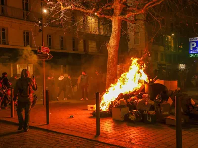 Imagini d ela un protest împotriva violenței poliției în Marsilia Foto: profimediaimages.ro