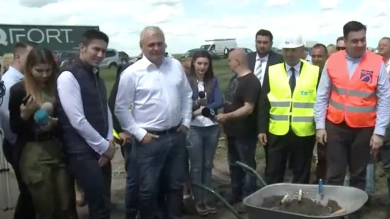 Dragnea a inaugurat două borduri.