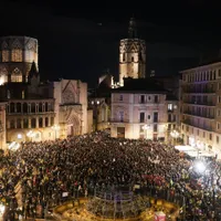 Proteste în Valencia. Oamenii acuză, din nou, felul în care au fost gestionate inundațiile din 2024 - Foto: Profimedia Images