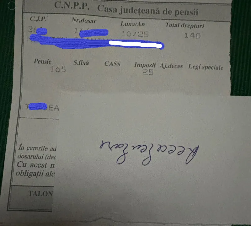 Talon de pensie gri Foto: captură