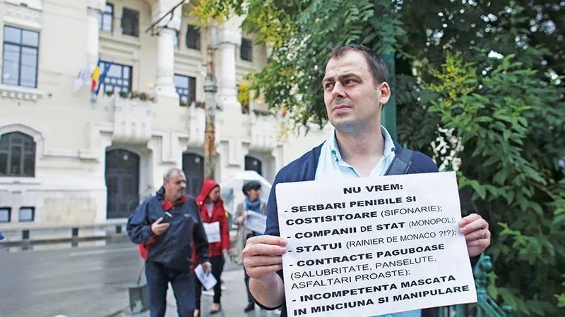 Protest față de felul în care Gabriela Firea administrează Bucureștiul - Foto: INQUAM PHOTOS/ Octav Ganea