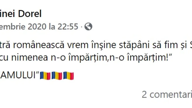 Unul din citatele distribuite de alesul AUR pe Facebook