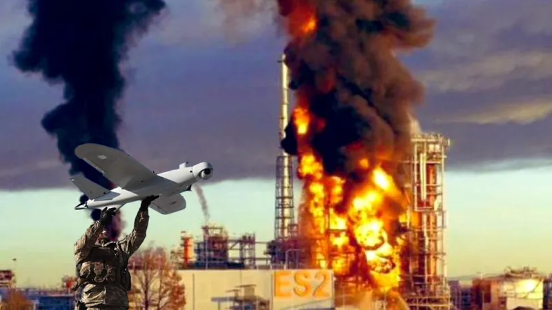 Atac cu 6 drone asupra rafinăriei Sloviansk din Krasnodar. O instalație a fost distrusă - Foto: Profimedia images - Caracter ilustrativ