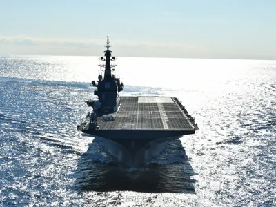 JS Kaga, primul portavion japonez după războiul mondial, în teste pe mare cu avioane F-35B - Foto: X/@JMSDF_4EL_HQ