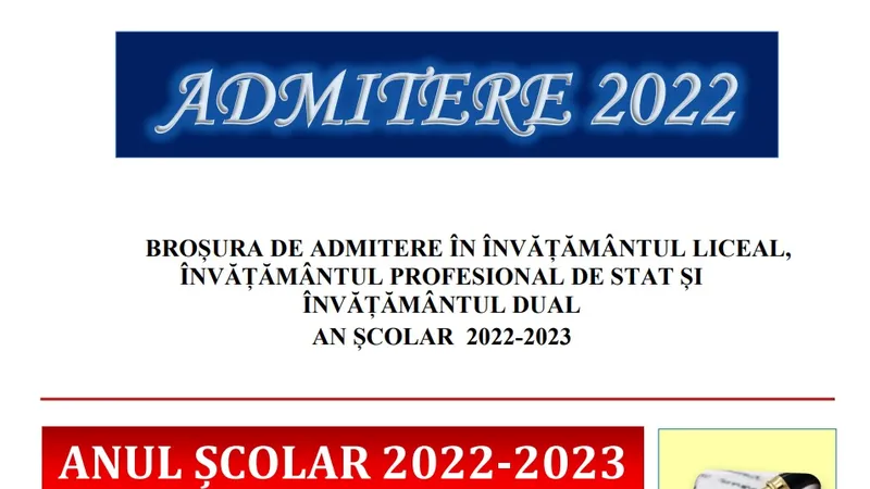 București: Broşura de admitere în învăţământul liceal, profesional de stat şi dual a fost publicată / FOTO: captură ecran