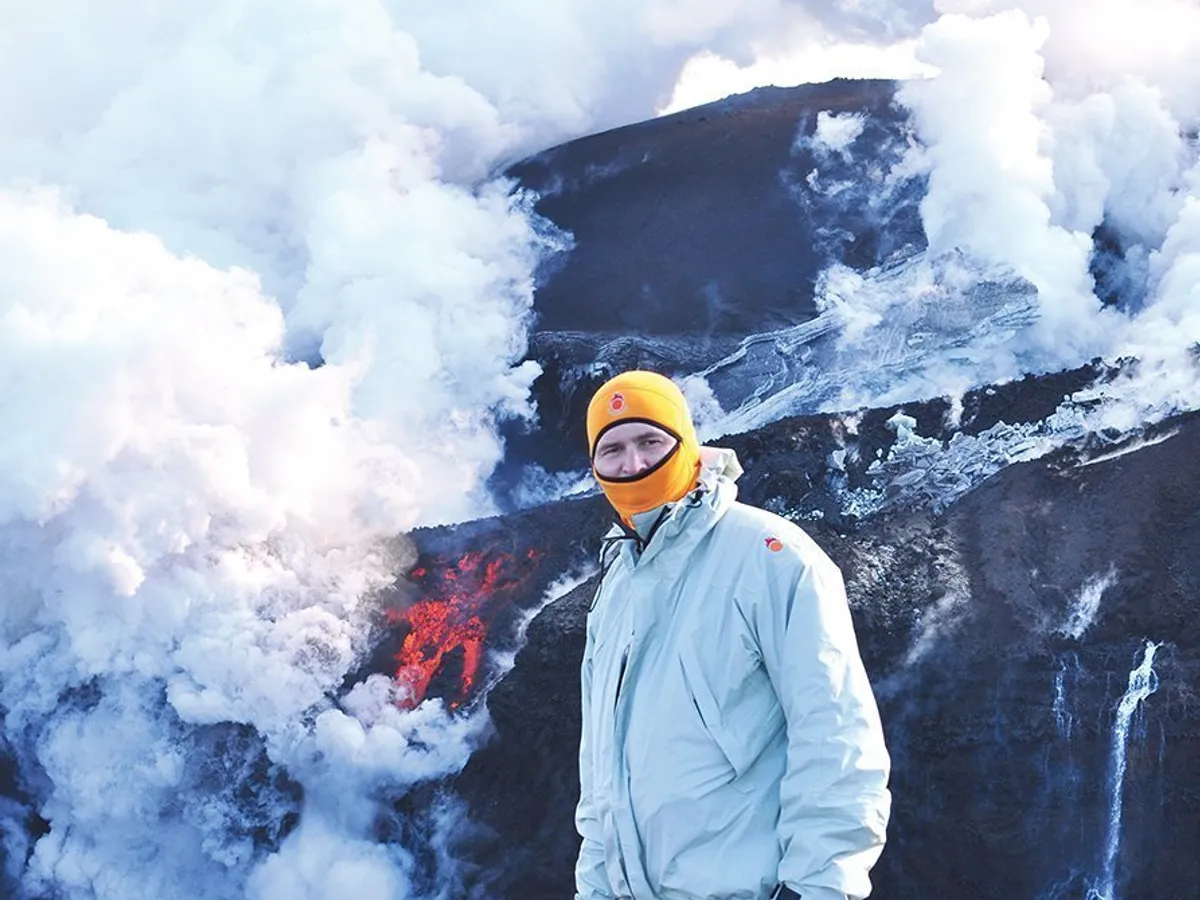 La Fimmvörðuháls,  locul în care a început să erupă vulcanul Eyjafjallajökull, cel care a blocat traficul aerian în Europa în martie 2010