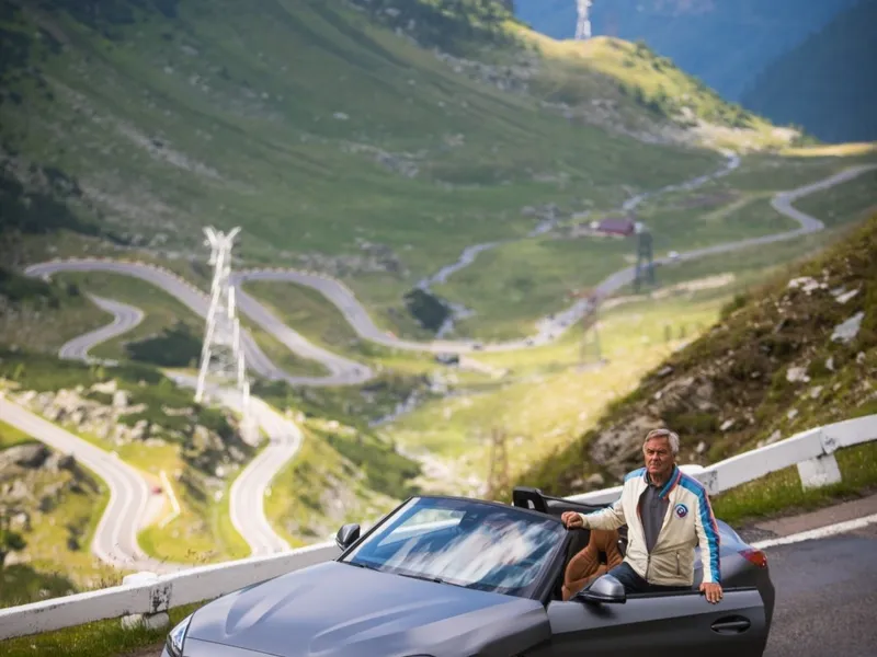 Jochen Neerpasch, pe Transfăgărășan / Foto: BMW Romania