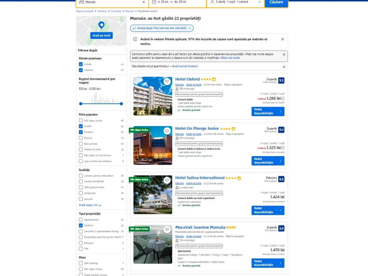 Mamaia, promovată la Salonul de Turism de la Paris. Preț la 4* în full sezon, de la 130 €/zi - Foto: captură ecran