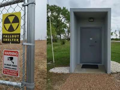 Intrarea în inedita locuință - Foto: North Star Missile Silo.