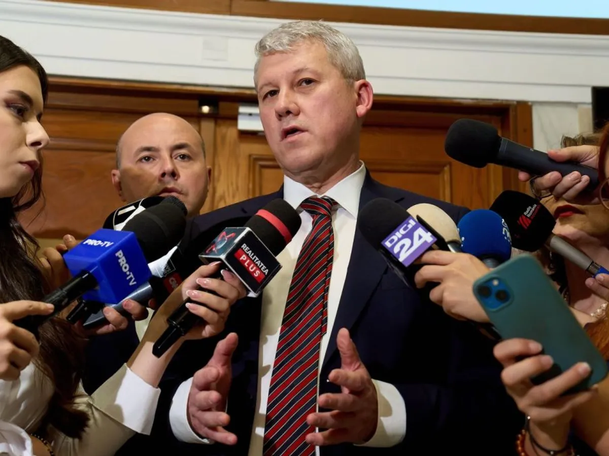 Cătălin Predoiu, ministru propus al Afacerilor Interne, dă declaraţii presei - Foto: Profimedia Images