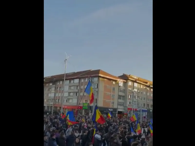 George Simion, la protestele anti-restricții de la Suceava. Sursă: Facebook