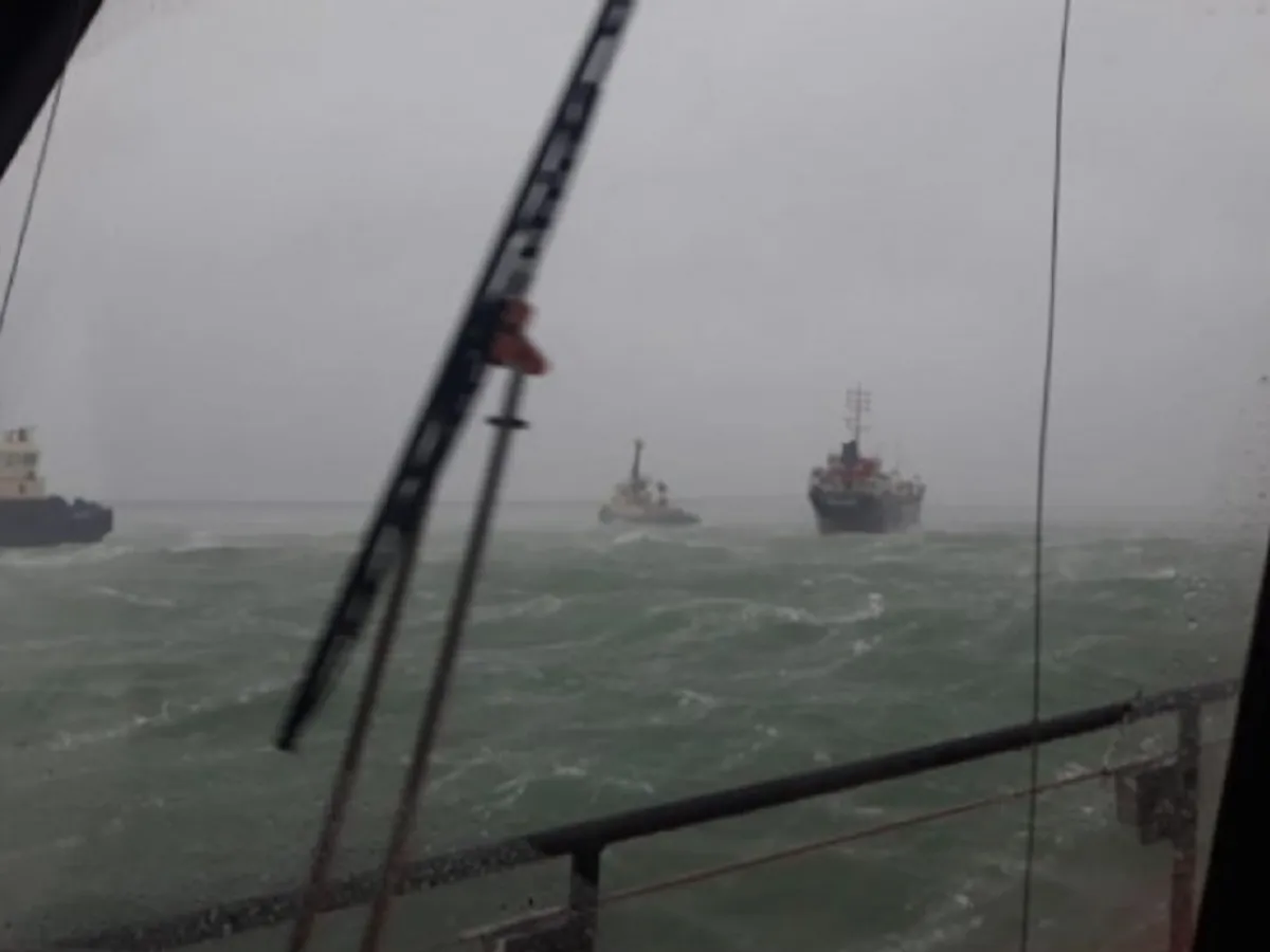 Alertă de furtună în Portul Constanța  FOTO: ANR