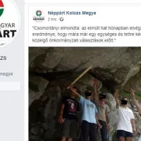 Președintele PPMT face salutul nazist pe Facebook. Sursa foto: Transindex.ro