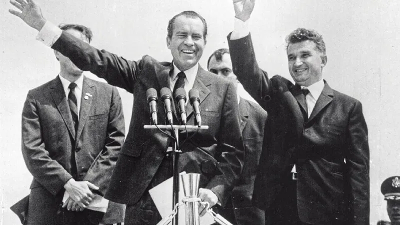 Ceaușescu și Nixon. Sursa foto: Getty Images