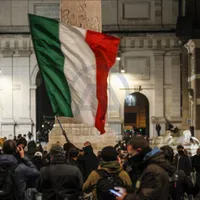 10.000 de persoane au participat sâmbătă, la Roma, la un protest împotriva certificatului verde Foto Riccardo De Luca