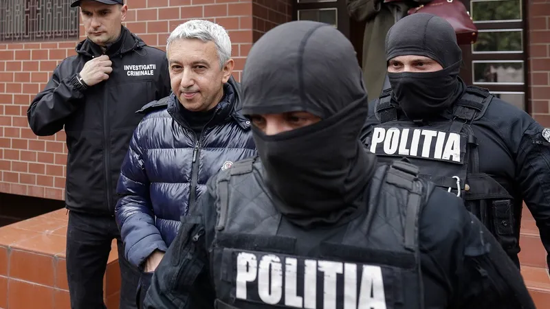 Dan Diaconescu, bănuit că ar fi avut relații cu două gemene minore, a fost ridicat de la locuința sa de polițiști Foto: INQUAM Photos/Octav Ganea