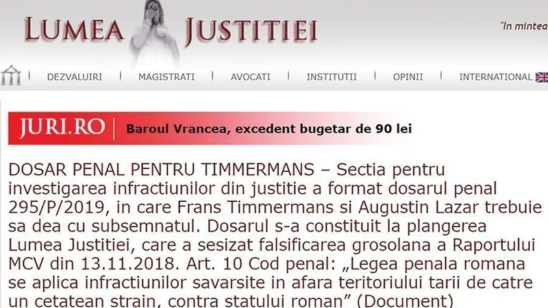 Luju face plângere pe numele unui oficial european