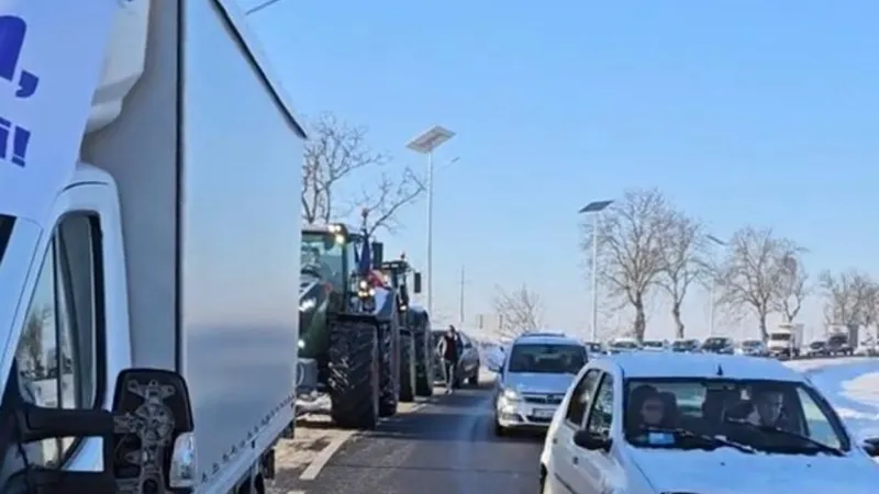 Fermierii și transportatorii vor să blocheze străzile cum a fost în Germania. Ce îi nemulțumește Foto: captură video TikTok/Danuț Andruș