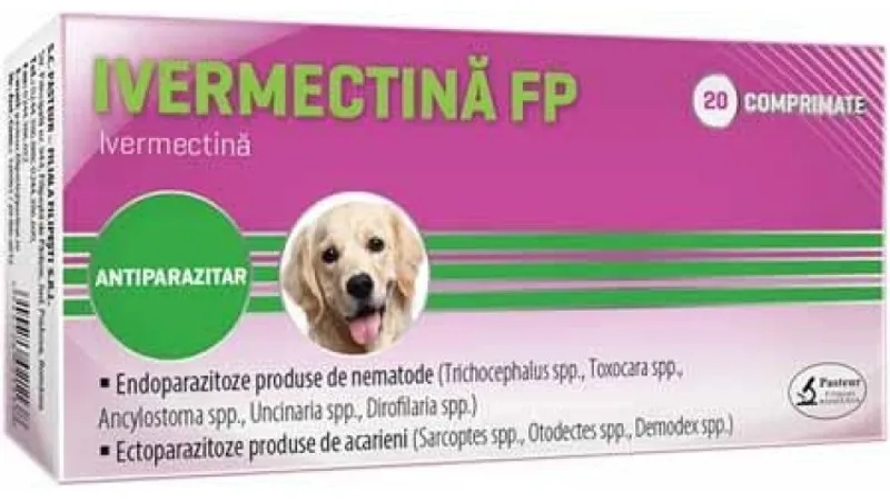 Medicament pentru tratarea paraziților la animale. În petshop-urile online, Ivermectina e epuizată. Sursa imagine: petmart.ro
