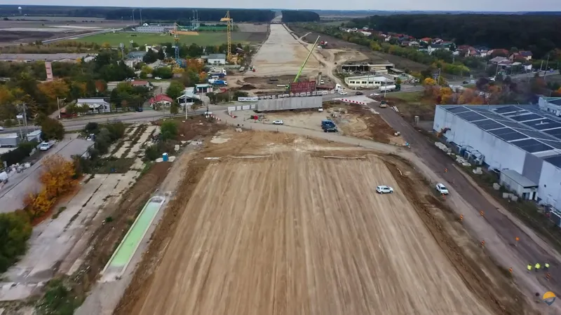 Cum merg lucrările pe ciotul autostrăzii A0 Mogoșoaia - Corbeanca - Foto: Facebook / Asociația Pro Infrastructură