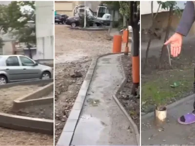 VIDEO „E mai mare rușinea”. Revoltă printre localnici, după ce o parcare de cartier s-a transformat într-un haos, cu girul primăriei