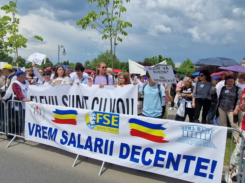 „Vor veni peste 20.000 de oameni la protest” - Foto: Facebook/ Federatia Sindicatelor din Educație „Spiru Haret”