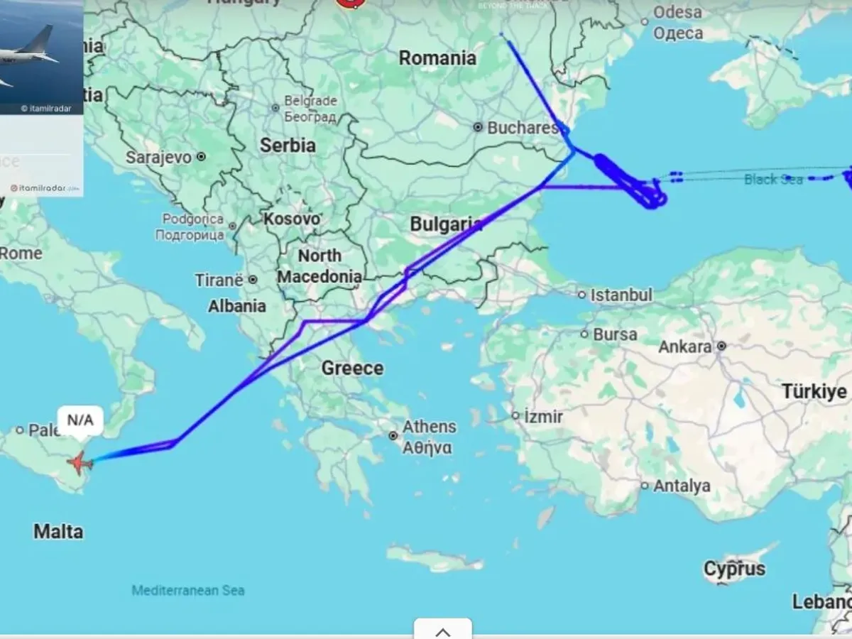 Avioanele P-8A ale Marinei SUA revin în Marea Neagră - Foto: ItaMilRadar