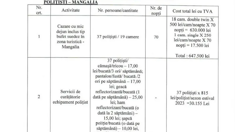 MAI dă 3,5 milioane de lei pe cazarea personalului detașat pe Litoral - Foto: replicaonline.ro