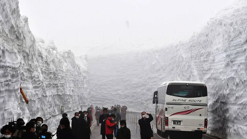 Şoseaua de pe Muntele Tateyama, la redeschidere - Foto: Profimedia Images