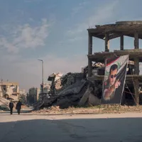 Assad, președintele unei țări pe care a redus-o la ruine/Foto: The Guardian