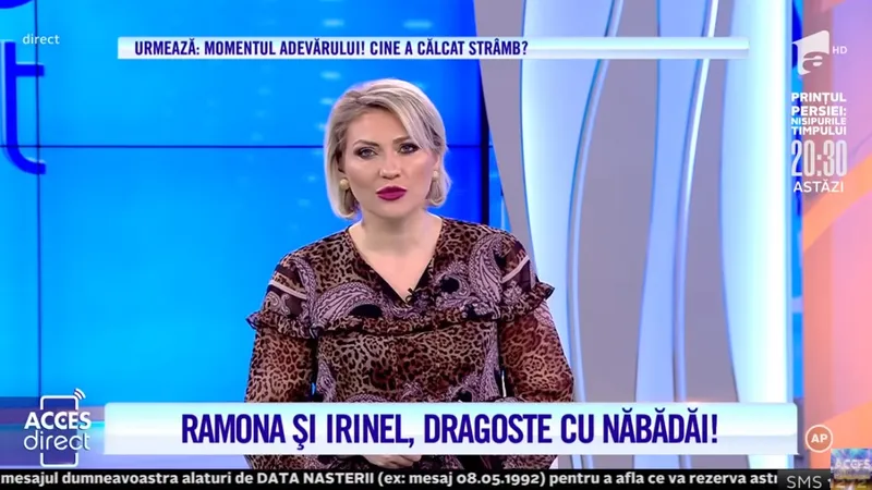 Mirela Vaida, moderatoarea emisiunii Acces direct, în care oamenii sunt umiliți la tv. Sursă imagine: Captură video Antena 1