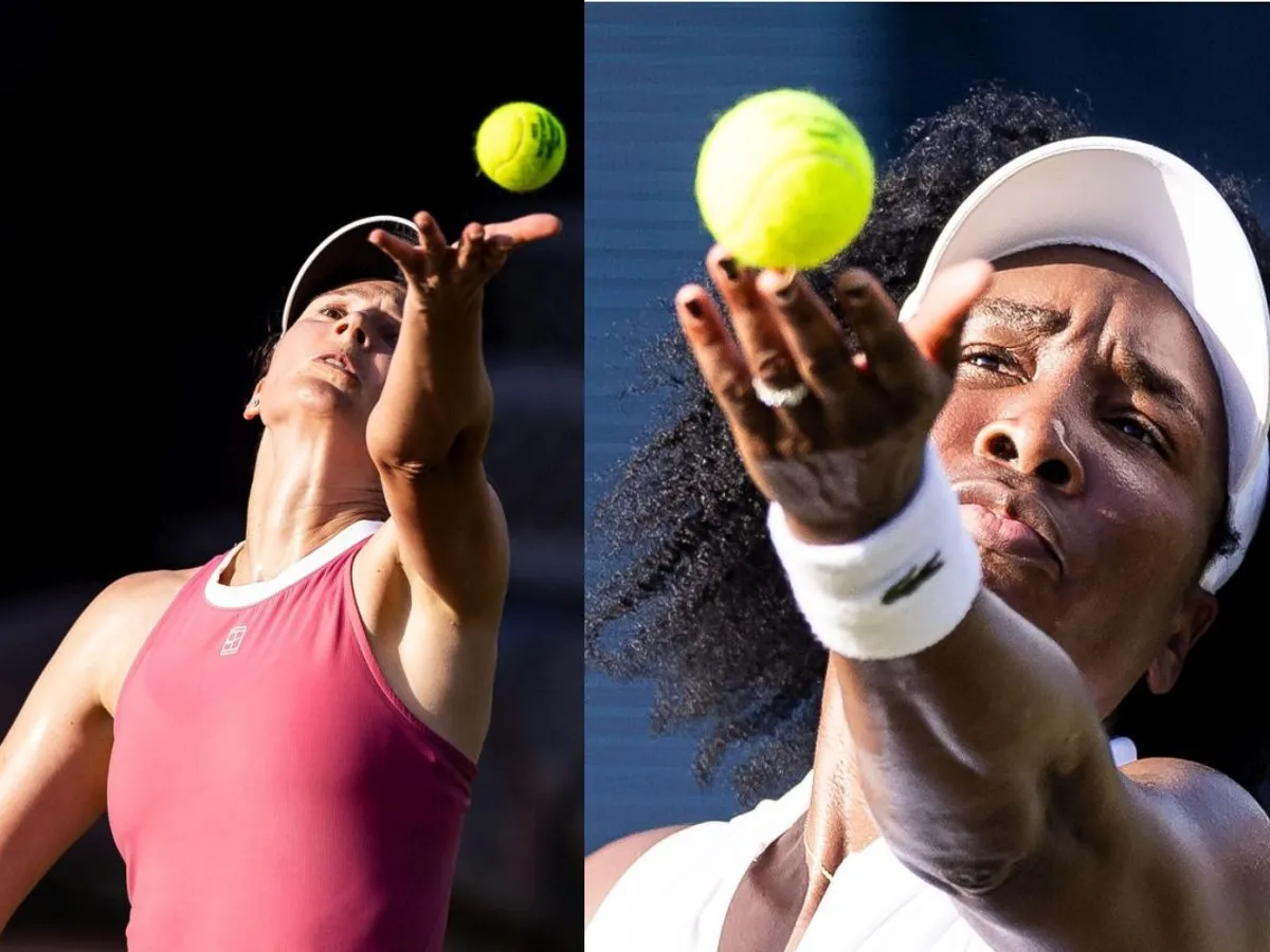 Românca Irina Begu, învingând-o laBad Homburg WTA pe Venus Williams - Foto: Profimedia Images, montaj foto