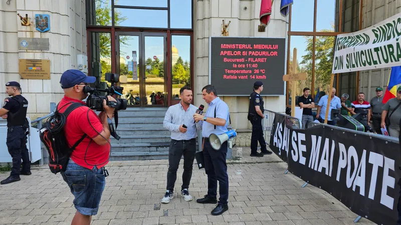 Silviu geană, la protestul Romsilva din 2025 - Foto: FB / Silviu Geană