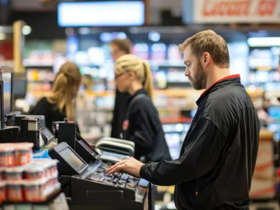 Casierie la supermarket - Foto: Magnific