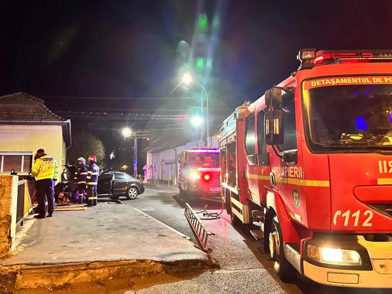 Brașov: Zece copii, pasageri într-un microbuz, au ajuns la spital după un accident - FOTO: Facebook