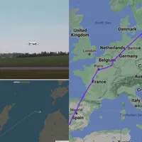 Un avion aparent fără piloți s-a prăbușit în Marea Baltică. NATO a trimis avioanele de vânătoare - FOTO: Twitter/@flightradar24
