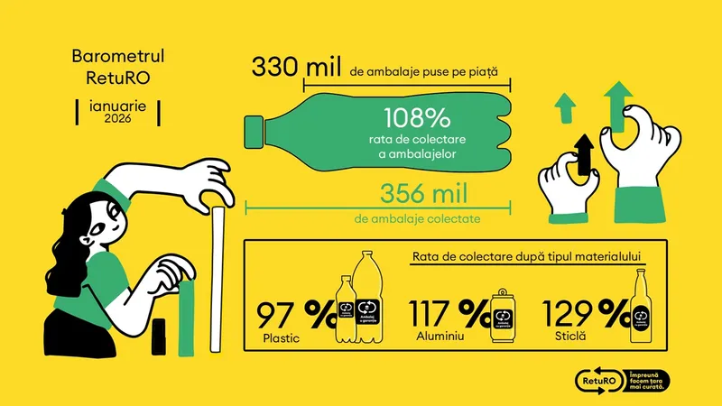 Sistemul de Garanție-Returnare se apropie de 9 miliarde de ambalaje returnate