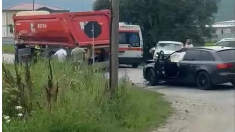 Accident pe un drum din Sibiu - Foto: facebook