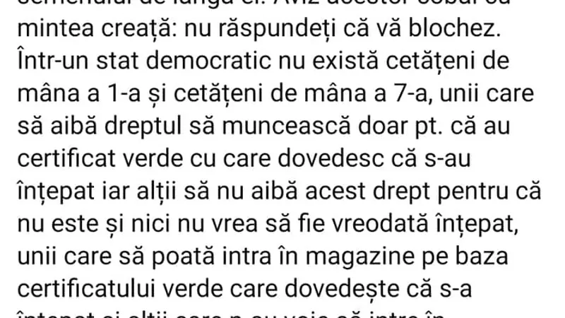 Fără speranță. Profesorii promovează masiv mesaje antivaccin pe grupurile de învățământ
