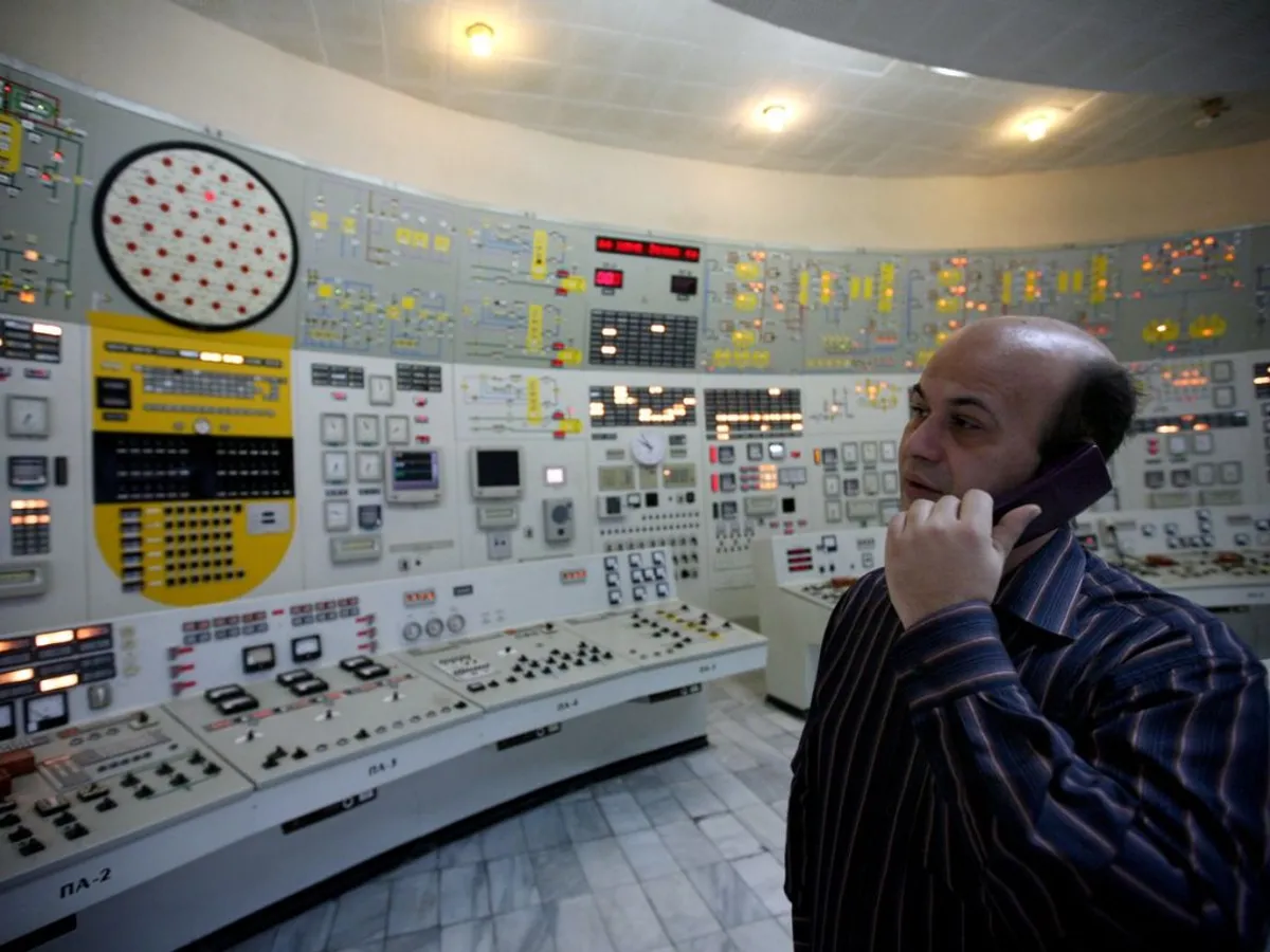 Imagine din Camera de comandă a Centralei Nucleare de la Kozlodui - Foto: Profimedia Images