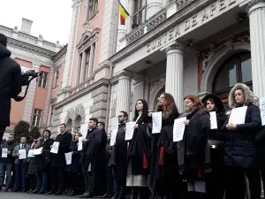 Protestul magistraților din Cluj, de vinerea trecută. FOTO: Cristi Danileț/Facebook