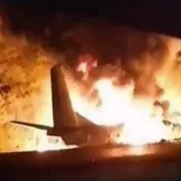 Avion militar ucrainean prăbușit/FOTO: Twitter