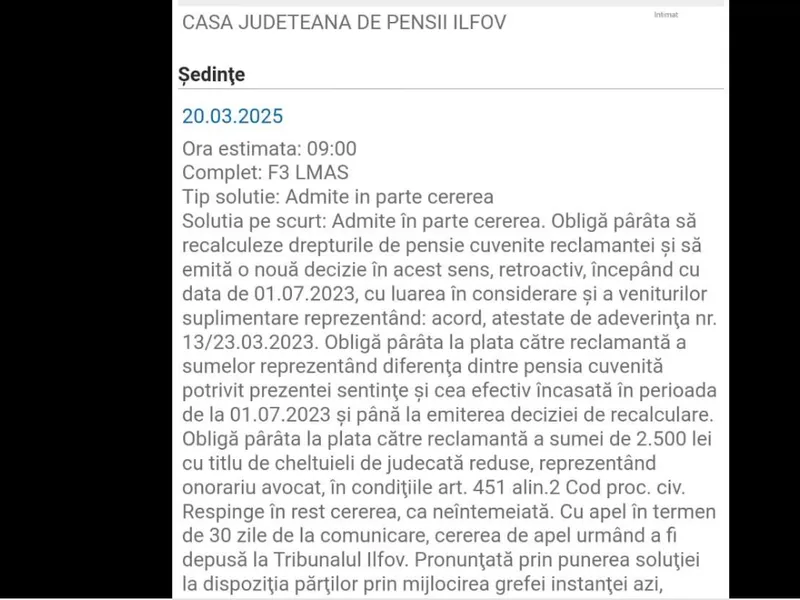 Cum a obținut un pensionar recalcularea pensie și o mărire de mii de lei? Procedura e foarte simplă - Foto: captura