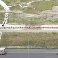 Alunecare de teren în apropiere de A10 - Foto: Captură Youtube