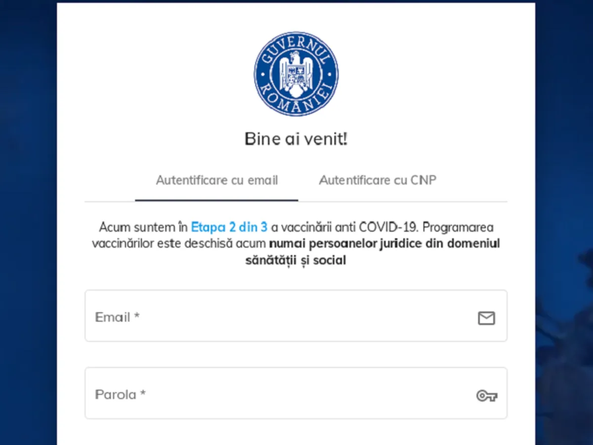 Platforma online pentru programarea în etapa a II-a a campaniei de vaccinare/FOTO: News.ro