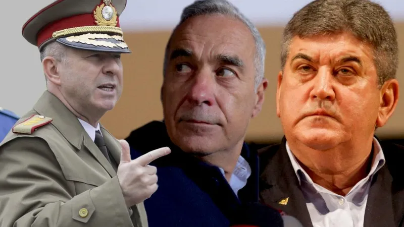 Generalul Cătălin Zisu, pro rusul Călin Georgescu și generalul Gabriel Oprea. Sursă foto: colaj Newsweek România